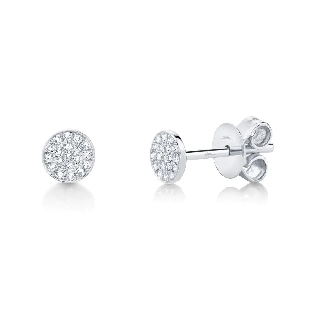 0.07ctw Diamond Pave Stud Earring