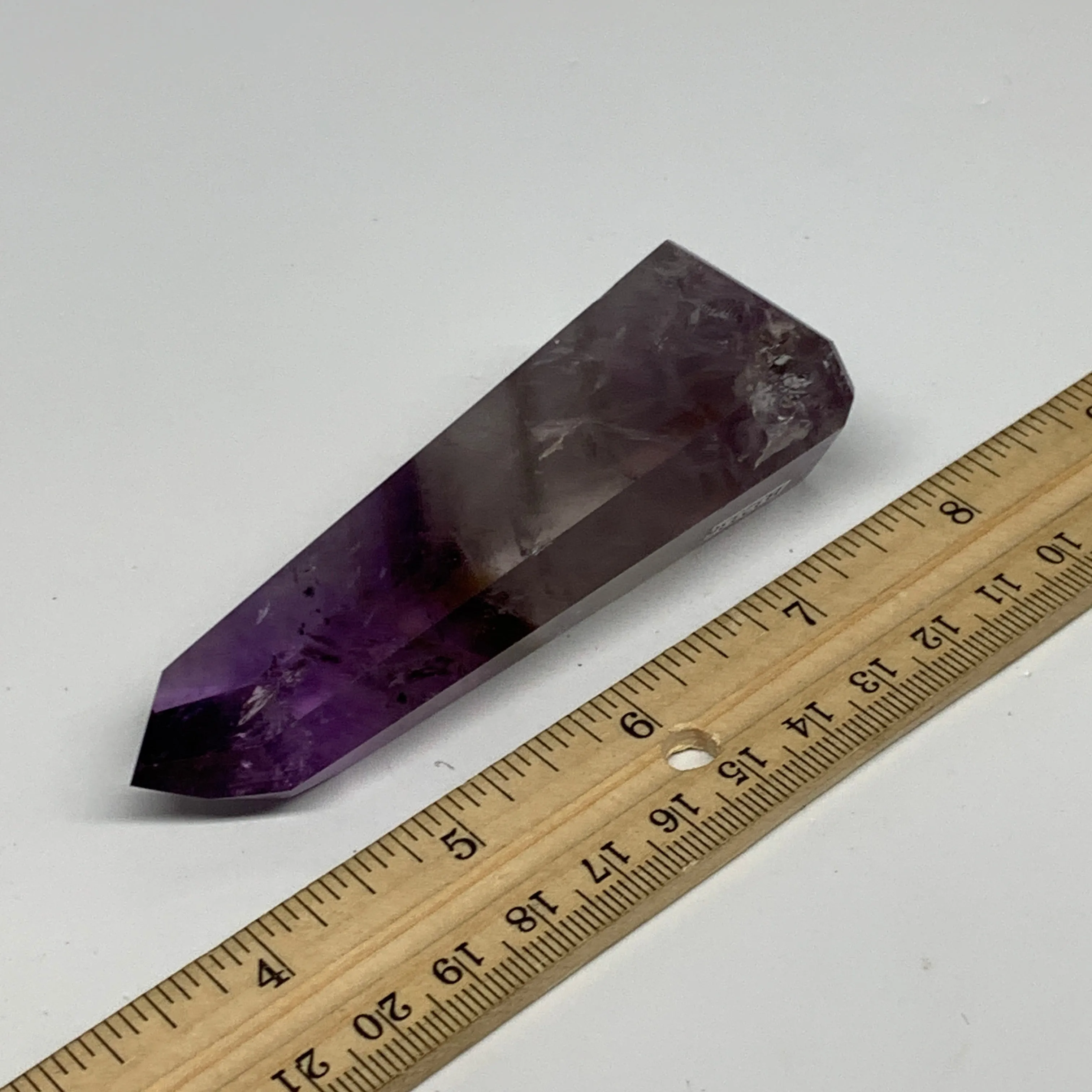 105.7g, 3.7"x1.5"x0.9", Natural Amethyst Tower Point Obelisk @Brazil, B32336
