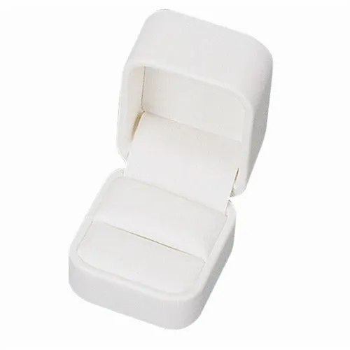 10k White Gold Square Sapphire and Diamond  Accent Ring