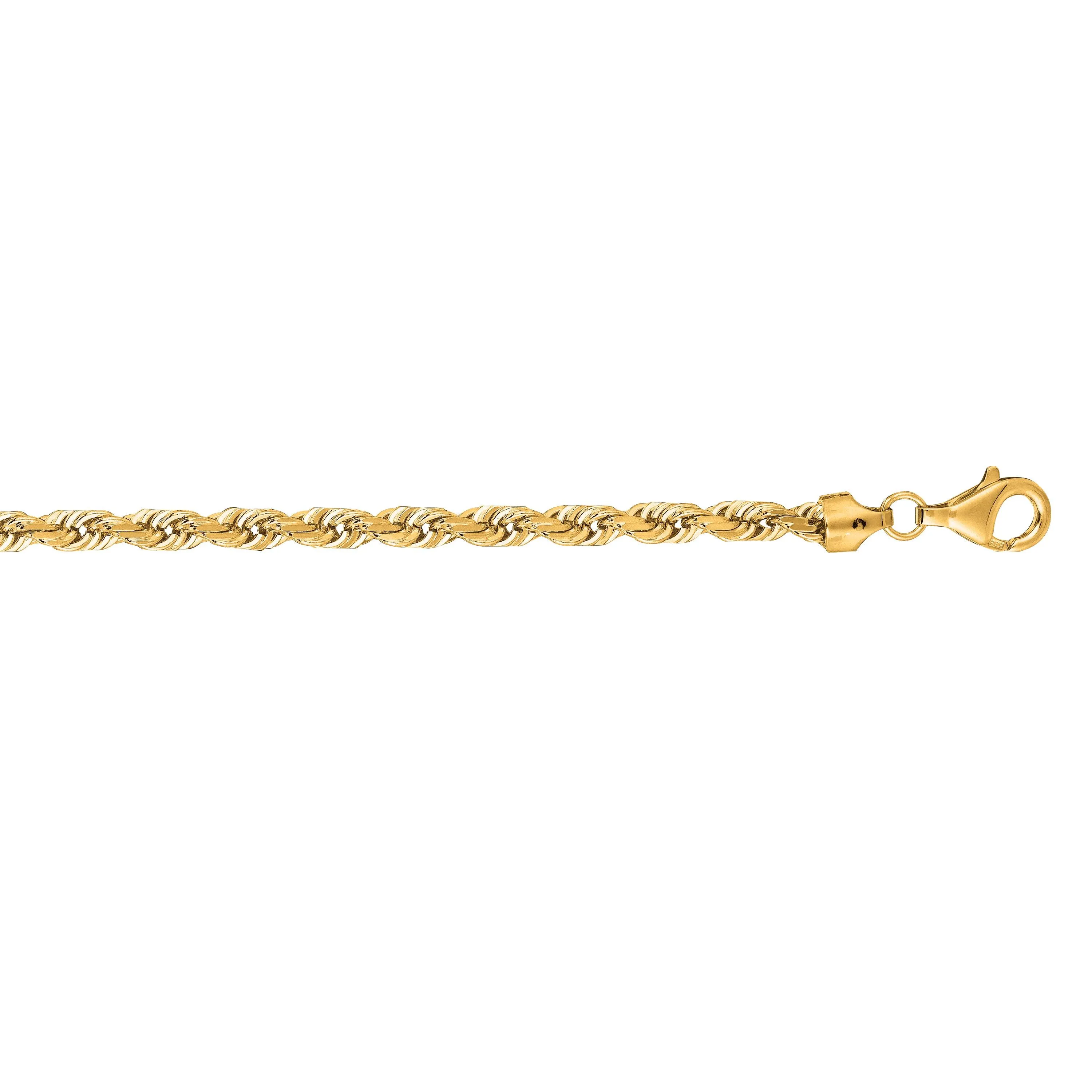 14K Gold 7.0mm Solid Royal Rope Chain