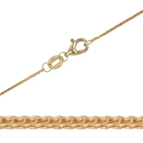 14K Gold Spiga Chain Necklace 0.5mm 16" - 18" - 20" SF1298K14