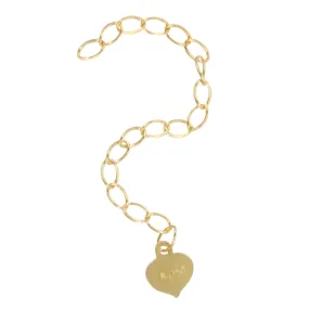 18Kt Gold Extension Chains with Tag 50mm long, 1.8mm curb chain