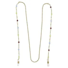 1928 Jewelry Multi-Color Beaded Eyeglass Holder Chain Necklace 32"