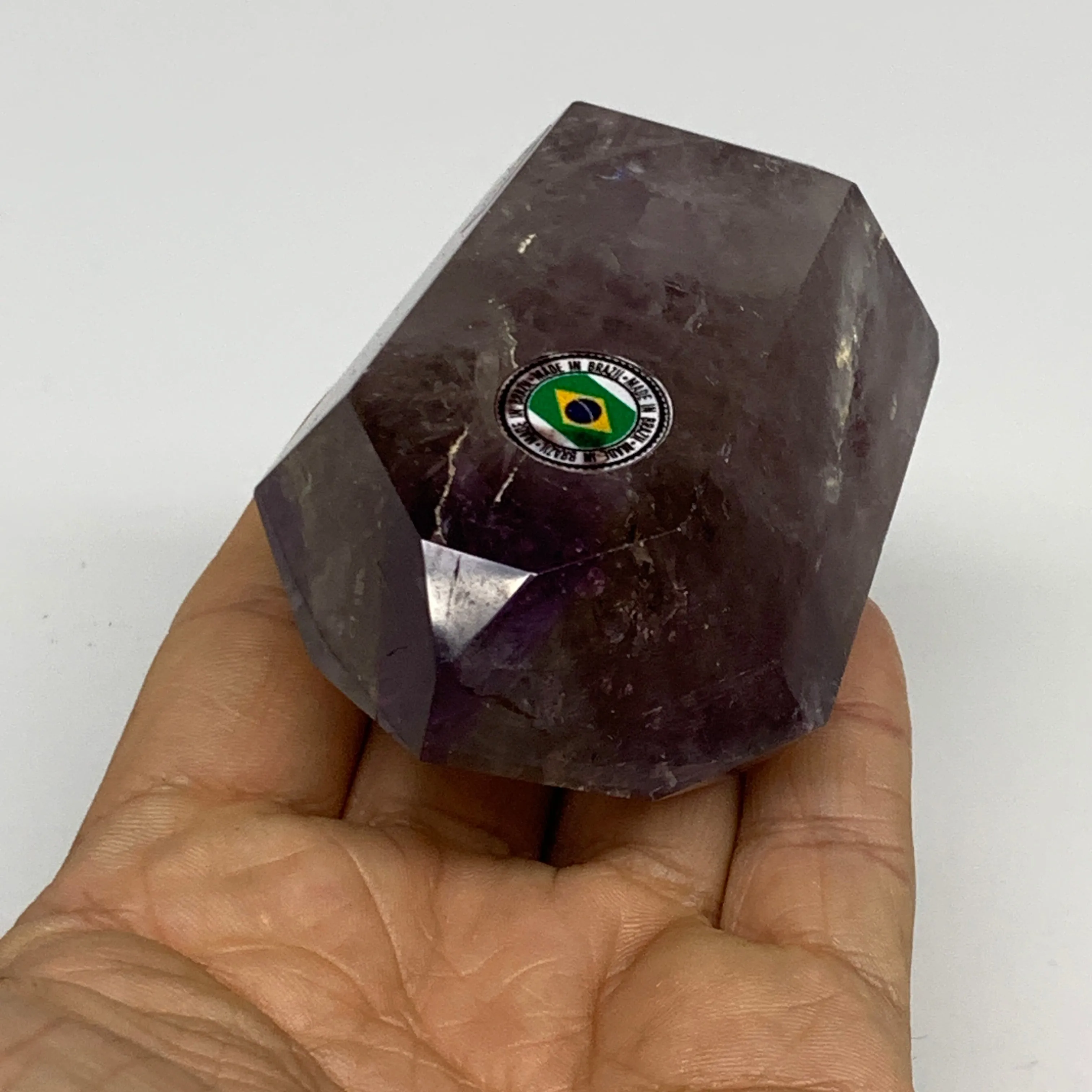 194.3g, 2.8"x2.1"x1.4", Natural Amethyst Tower Point Obelisk @Brazil, B32272