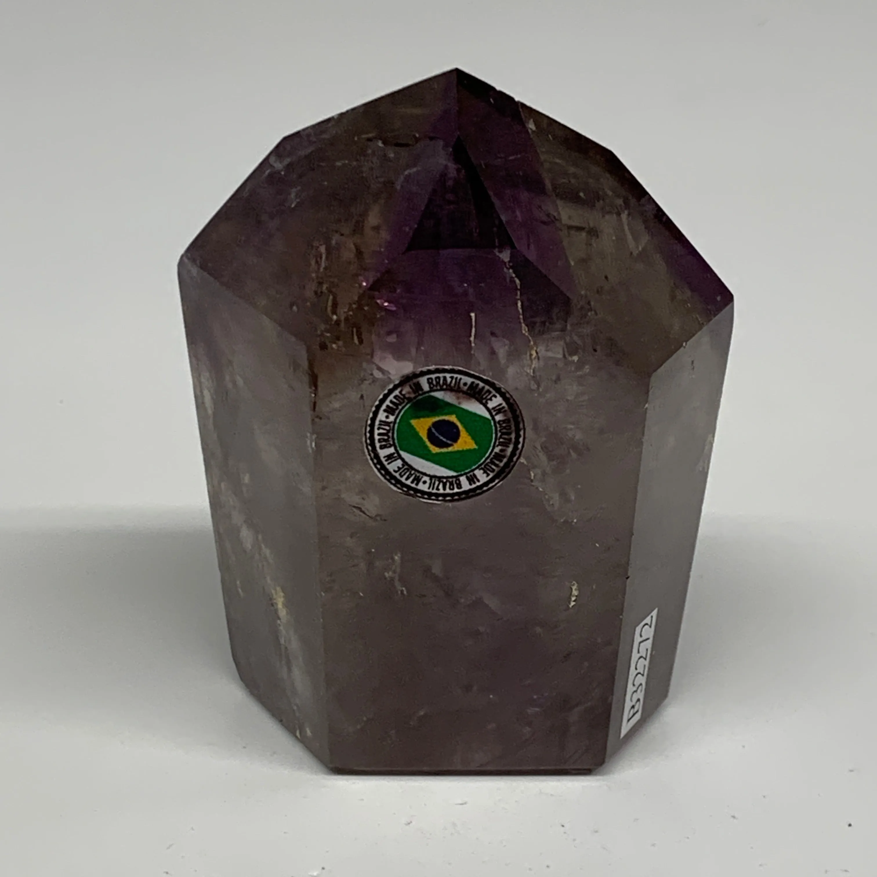 194.3g, 2.8"x2.1"x1.4", Natural Amethyst Tower Point Obelisk @Brazil, B32272