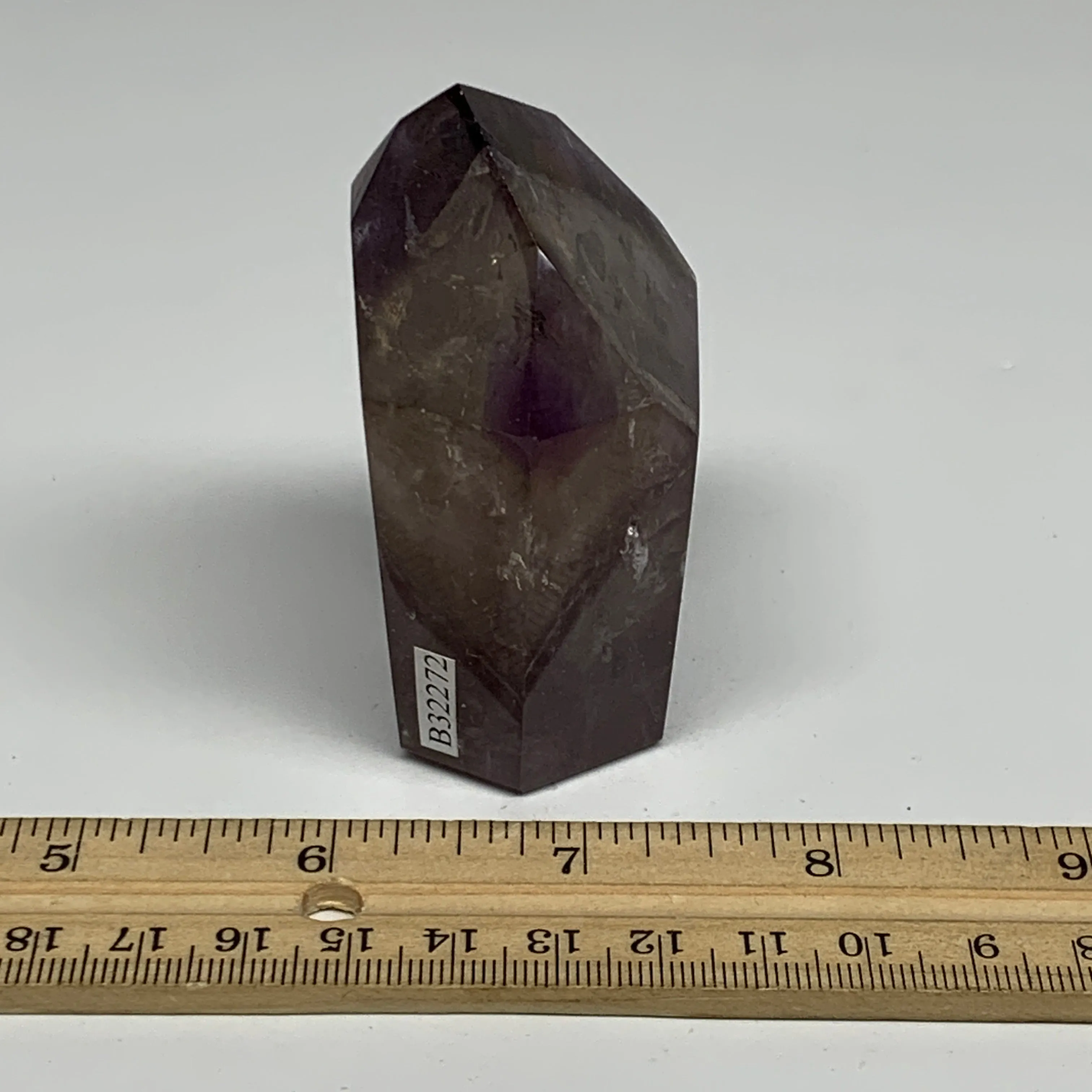 194.3g, 2.8"x2.1"x1.4", Natural Amethyst Tower Point Obelisk @Brazil, B32272