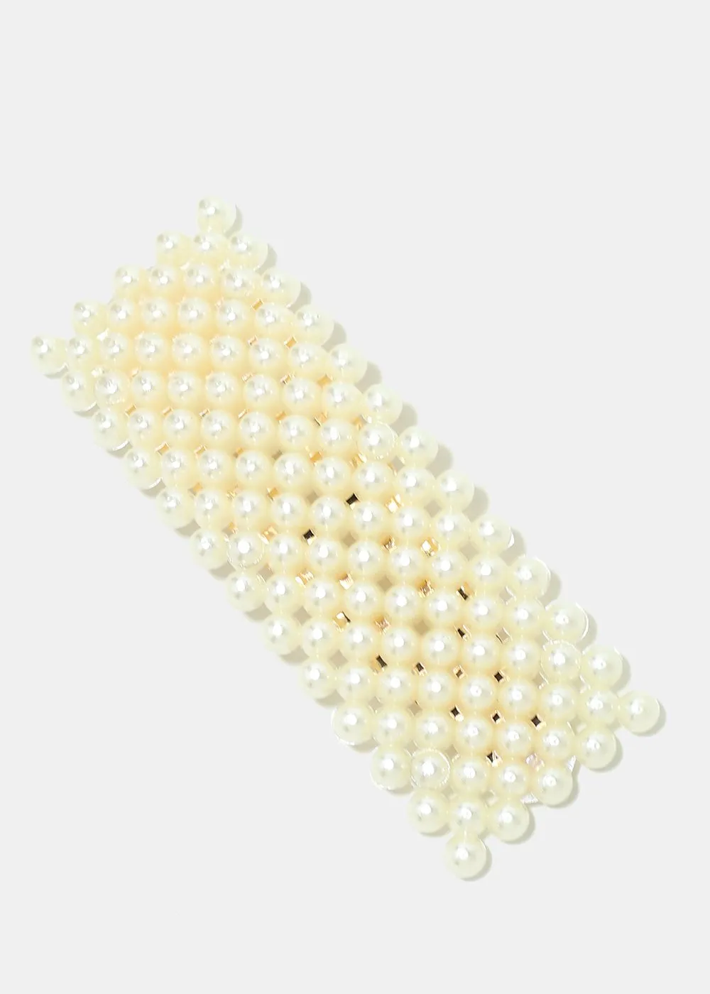 2-Piece Pearl Hair Clip & Hoop Earrings Set