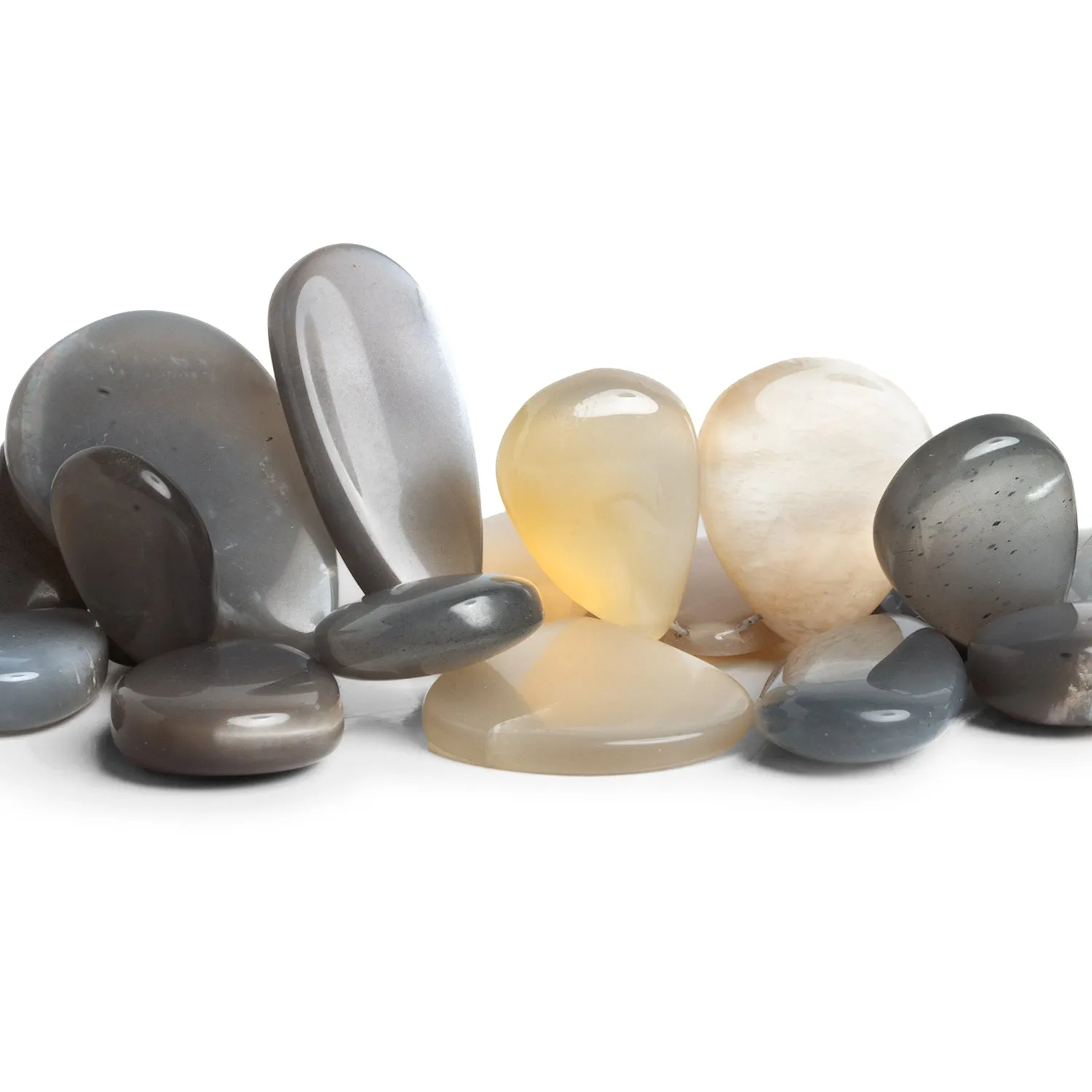 23x16mm Multi Moonstone Plain Pears 9 inch 45 beads