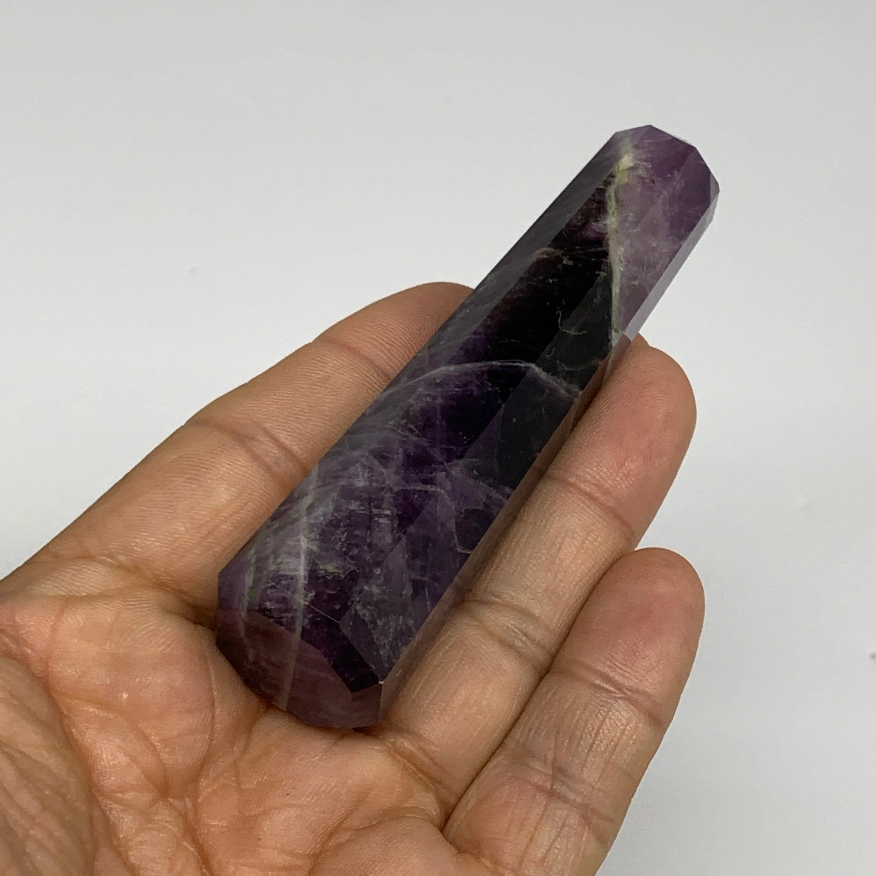 66g,  3.6"x0.8", Natural Amethyst Tower Point Obelisk @Brazil, B31235