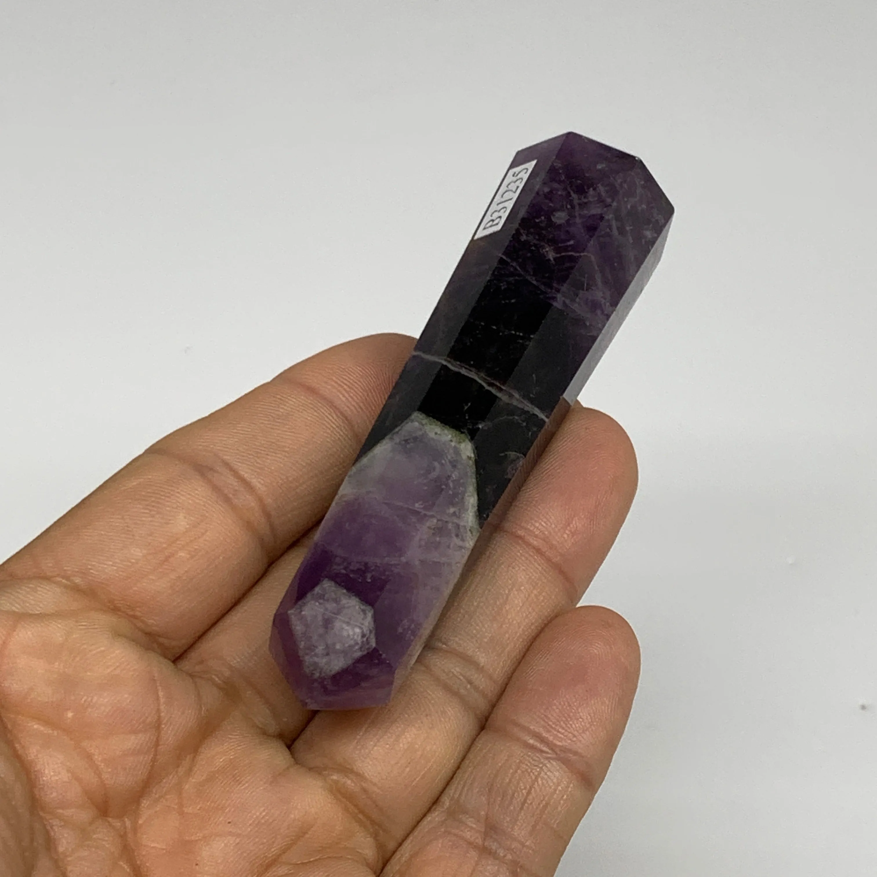 66g,  3.6"x0.8", Natural Amethyst Tower Point Obelisk @Brazil, B31235