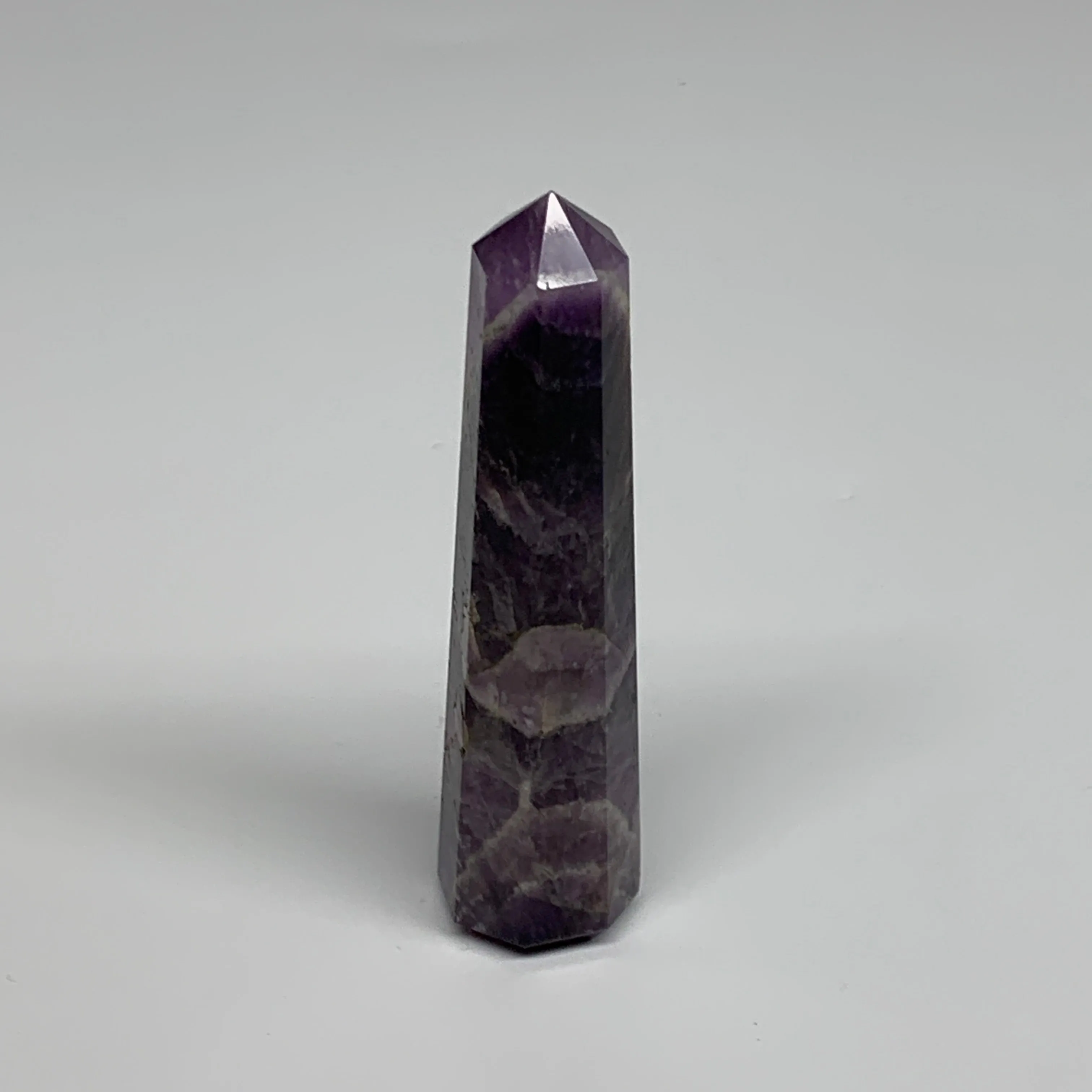66g,  3.6"x0.8", Natural Amethyst Tower Point Obelisk @Brazil, B31235