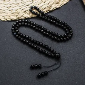 6mm Black Onyx Beaded Elastic Rope Wrap Bracelet Necklace