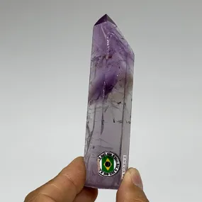 77.5g, 3.8"x1"x0.7", Natural Amethyst Tower Point Obelisk @Brazil, B32353