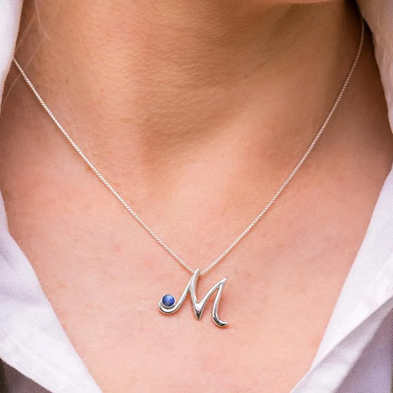 9ct Yellow Gold Moonstone Love Letters Initial Q Necklace