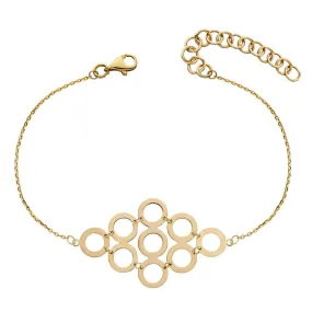 9ct Yellow Gold Multi Circle Bracelet GB480