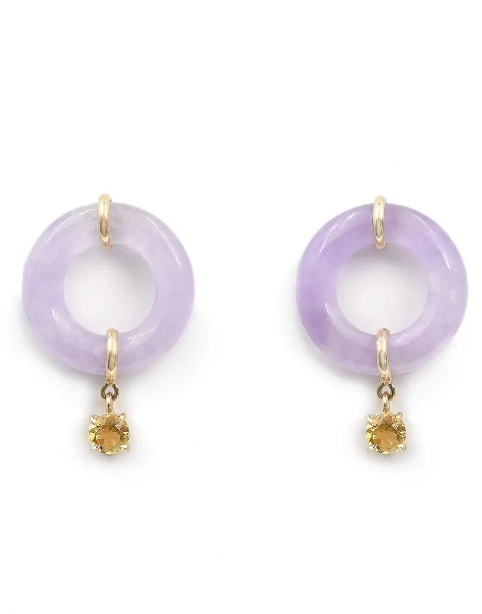 Amethyst Munchkin Drop Earrings