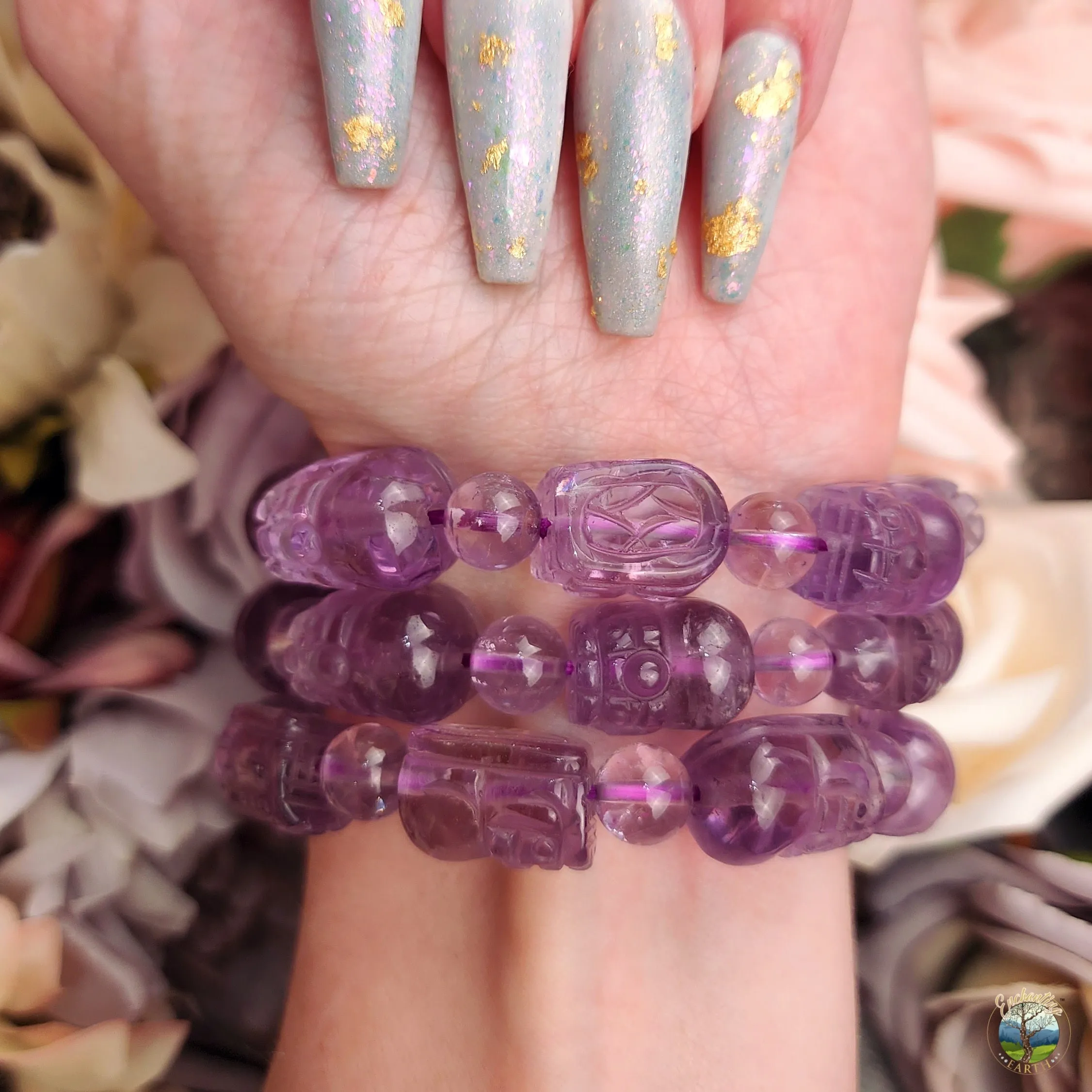Amethyst Pixiu Bracelet for Intuition, Connection with the Divine and Sobriety