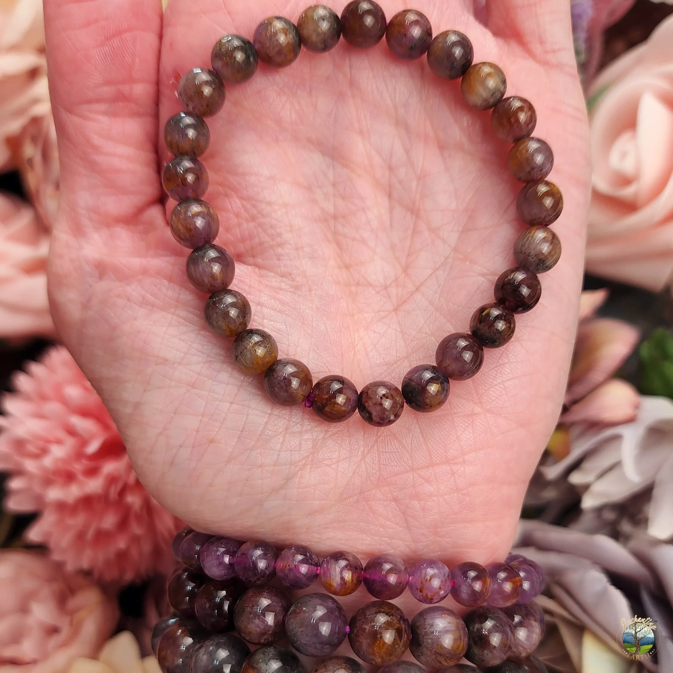 Amethyst Rutile Bracelet for Intuition, Connection with the Divine and Sobriety