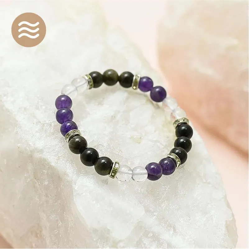 Aquarius Zodiac Crystal Bracelet