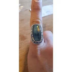 Auryn Cut Gemstone Sterling Silver Ring
