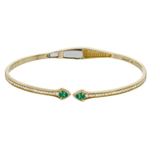 Bangle in 18k Gold with Diamonds LB2274 WHITE 18K X