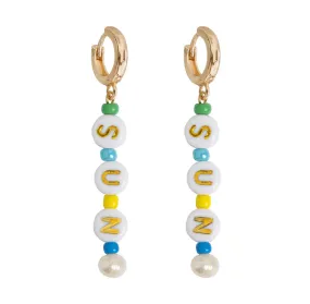 Bead Hoop Earrings SUN