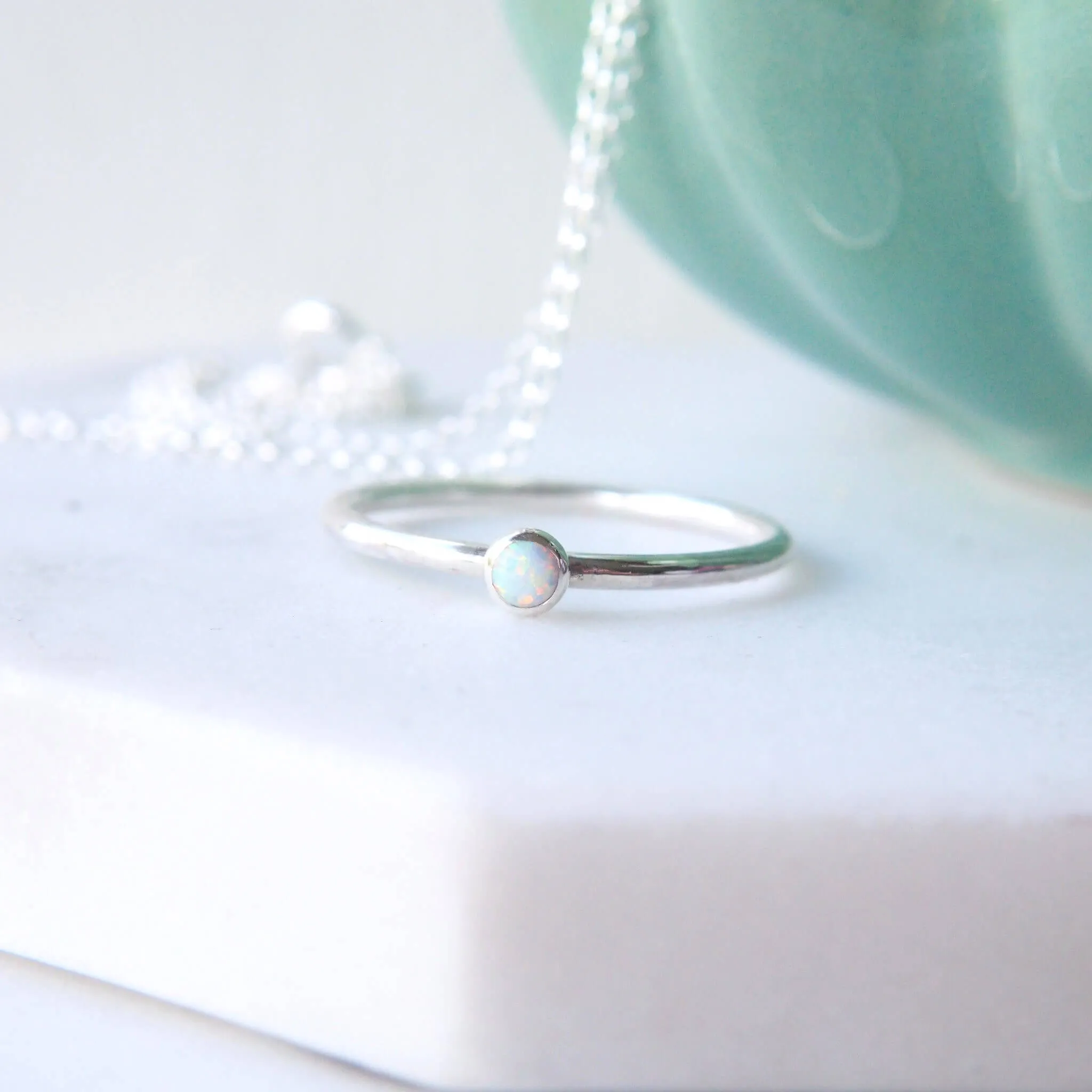 Birthstone Stacker Ring - Small 3mm Gemstone