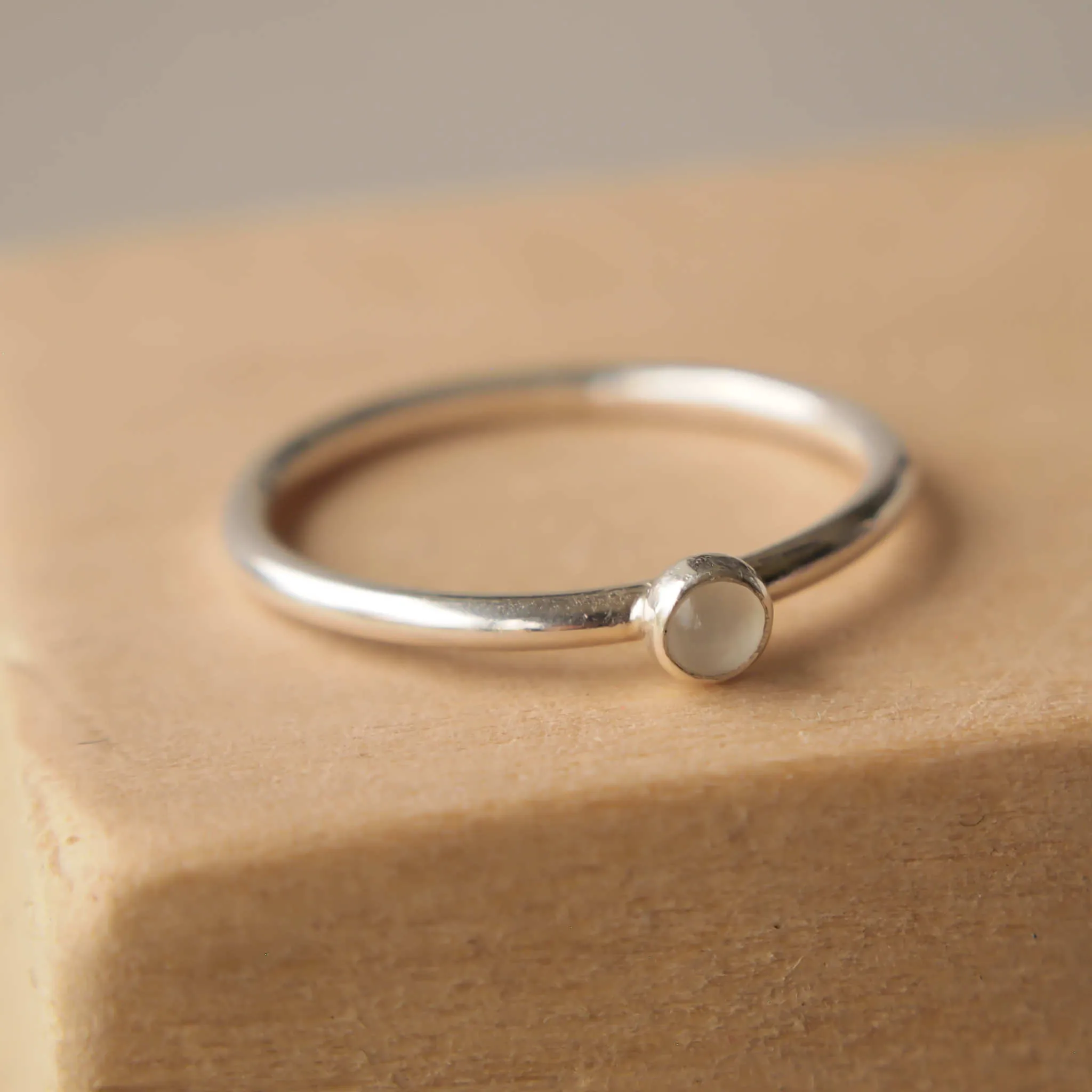 Birthstone Stacker Ring - Small 3mm Gemstone