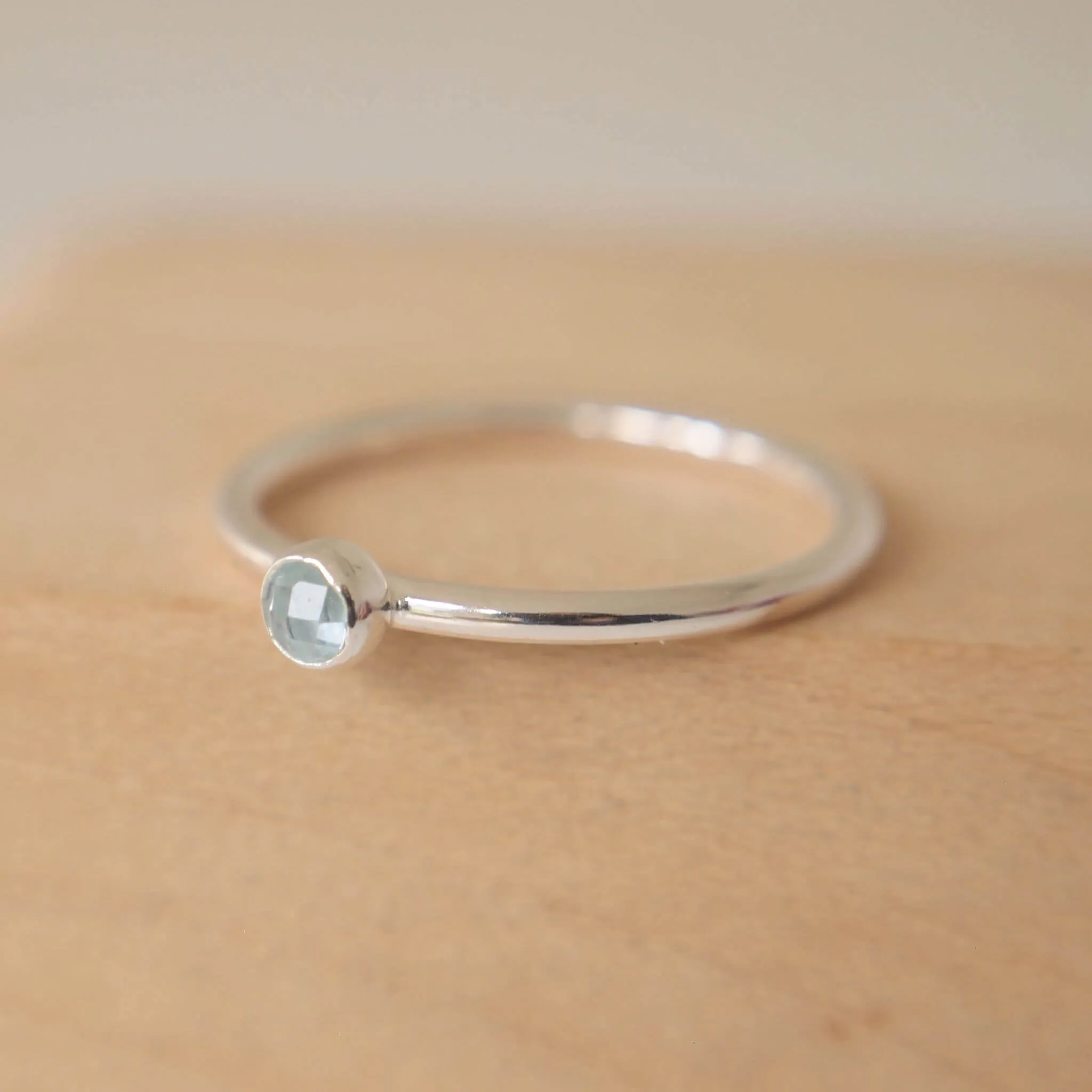 Birthstone Stacker Ring - Small 3mm Gemstone