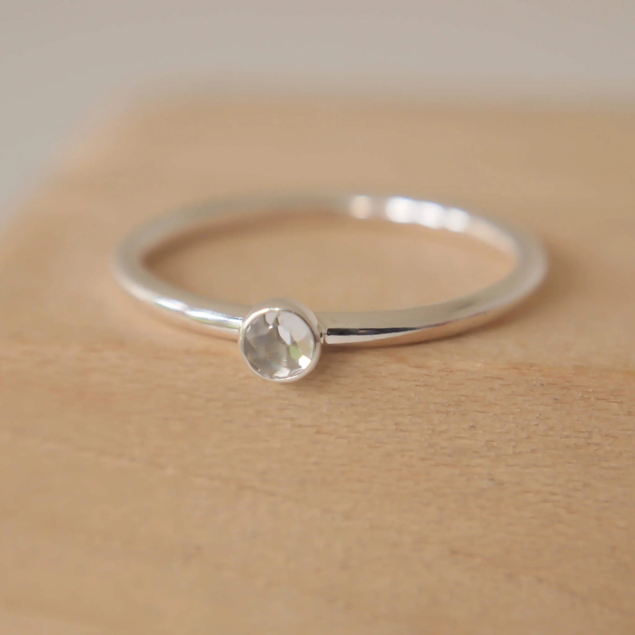 Birthstone Stacker Ring - Small 3mm Gemstone