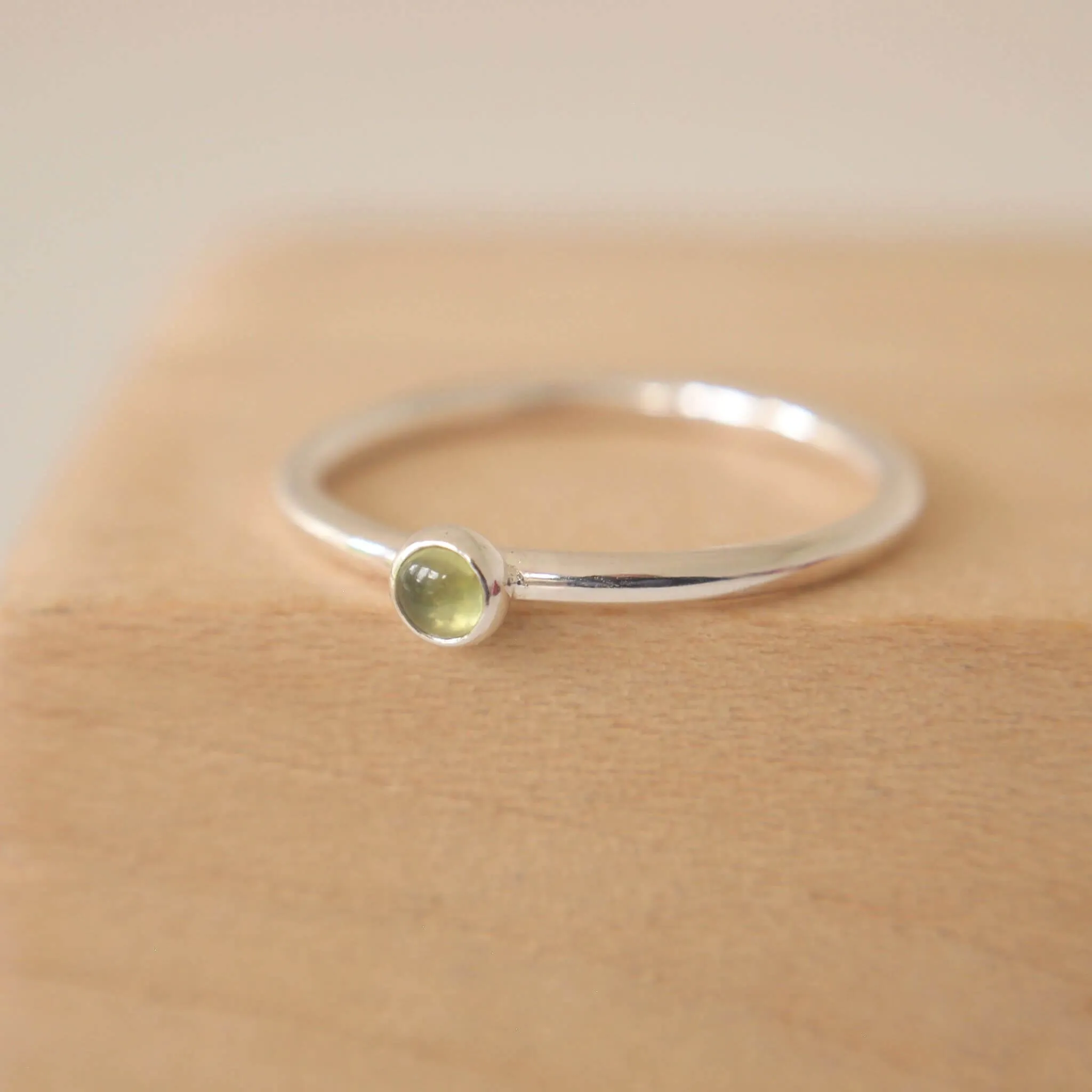 Birthstone Stacker Ring - Small 3mm Gemstone