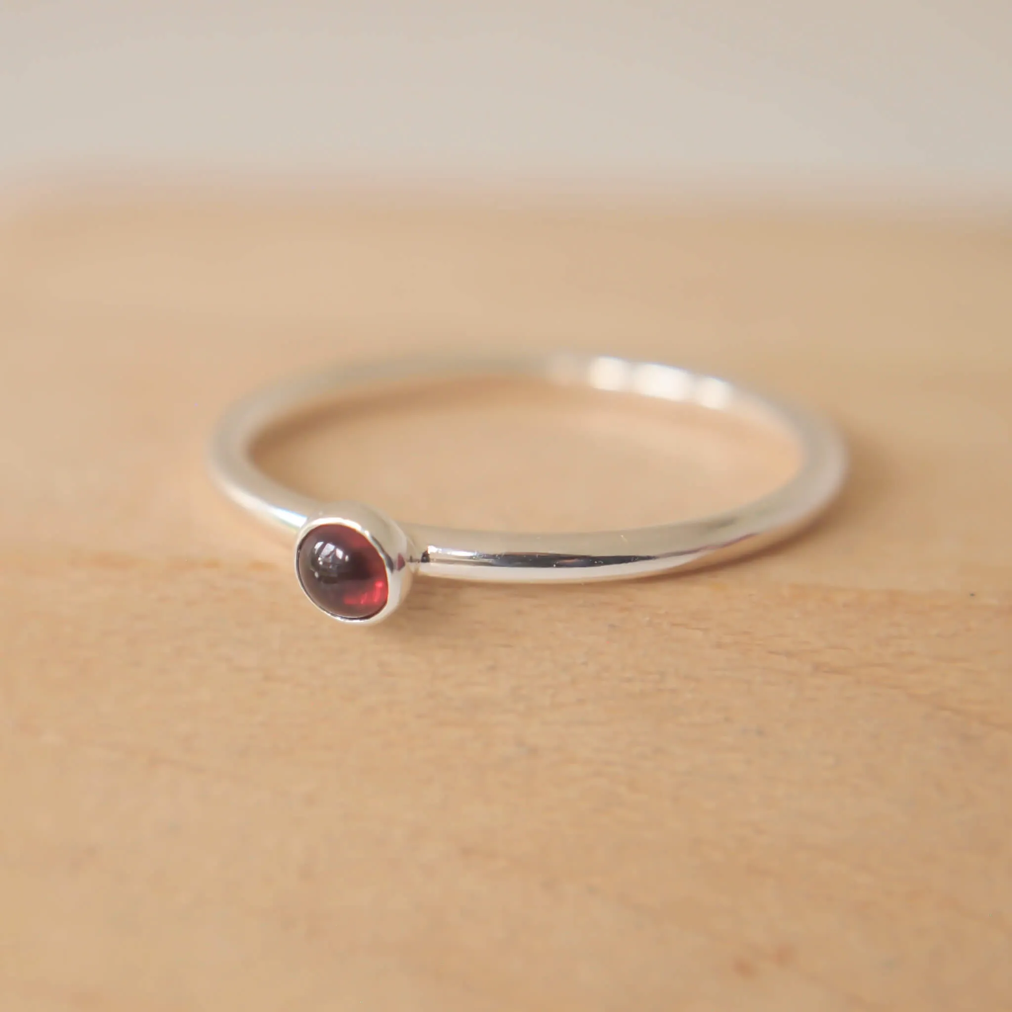 Birthstone Stacker Ring - Small 3mm Gemstone