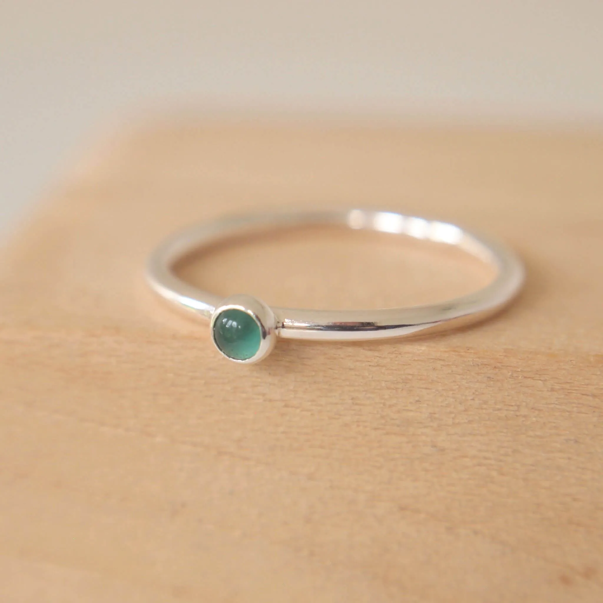 Birthstone Stacker Ring - Small 3mm Gemstone