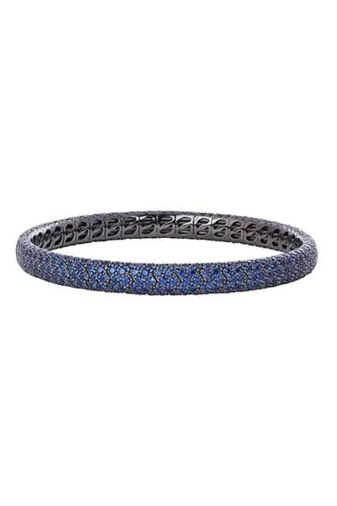 Blue Sapphire Pave Stretch Bracelet