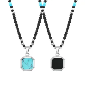 Boho Geometric Pendant Necklaces for Men Boys