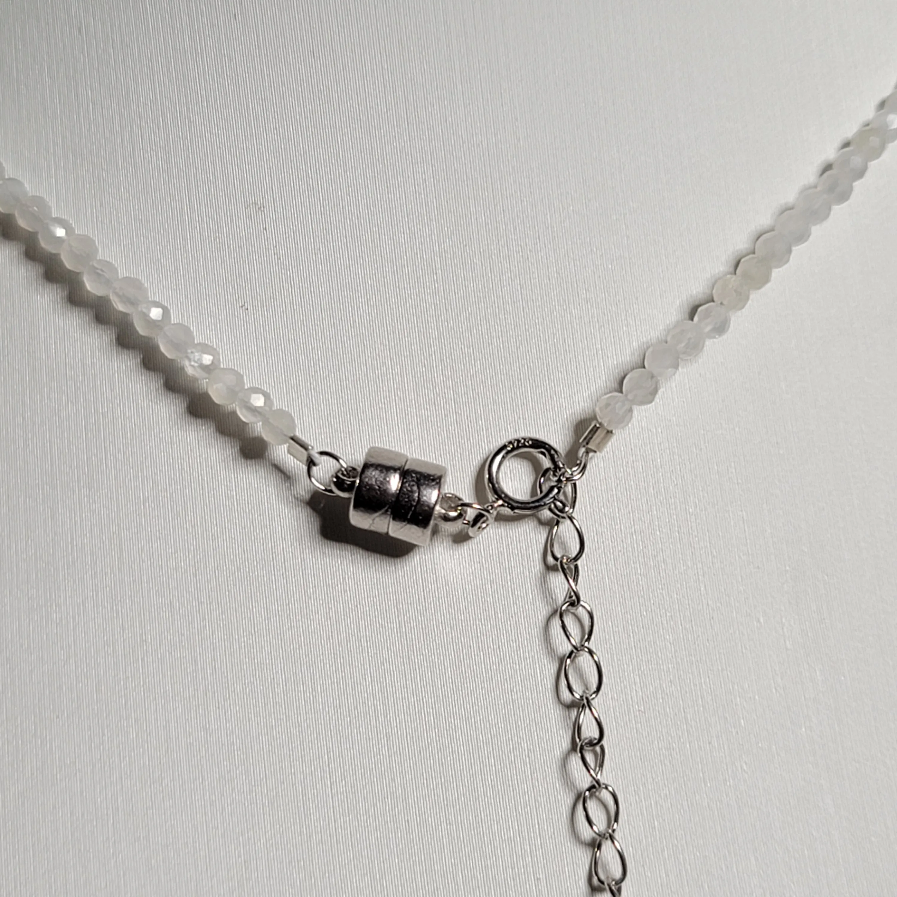Champagne Moonstone Micro Faceted Choker/Layering Necklace for Embracing your Divine Feminine and Moon Magic