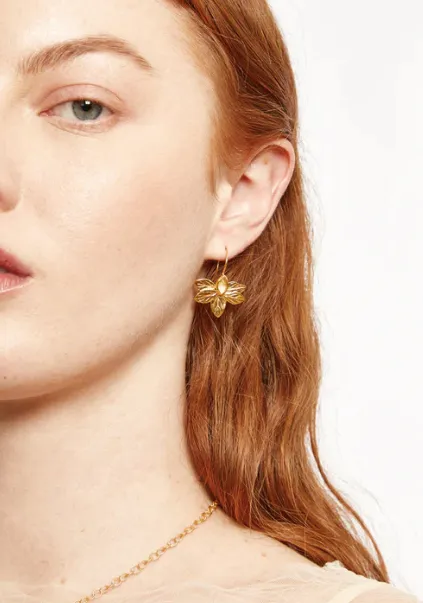 CHAN LUU SYLVIE CITRINE LEAF CLUSTER EARRING