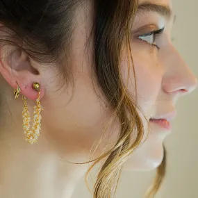 Cluster Pearl Post Earrings