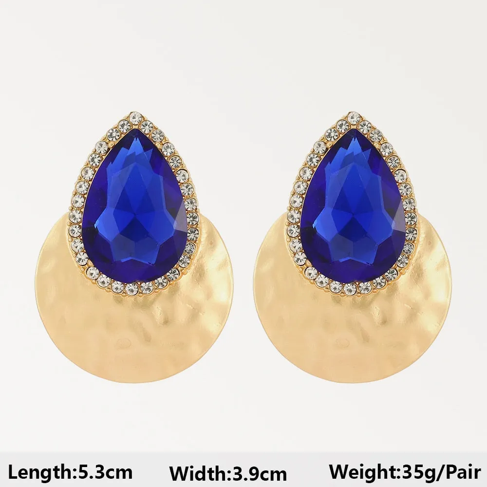 Dark Blue Series Long Dangle Drop Earrings For Women
