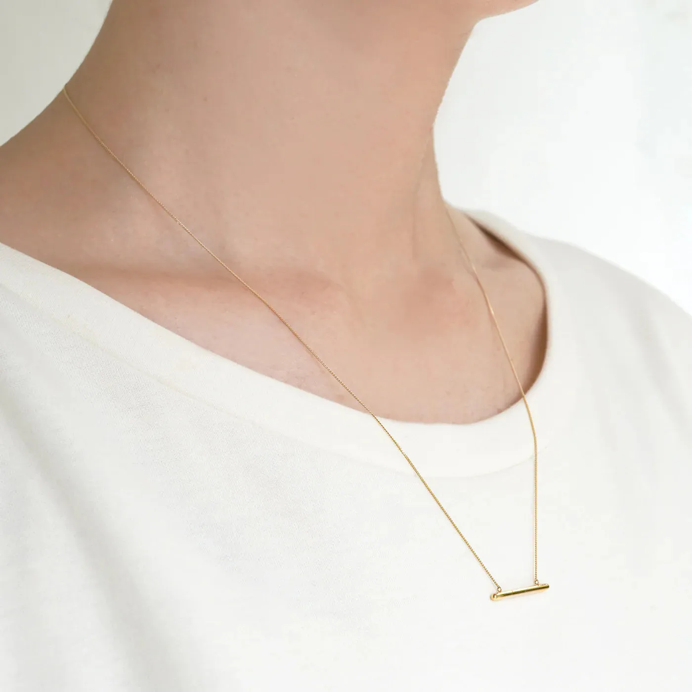 Dent Beside 10K Gold Necklace
