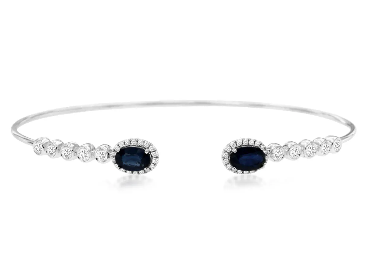 Diamond and Sapphire Bangle