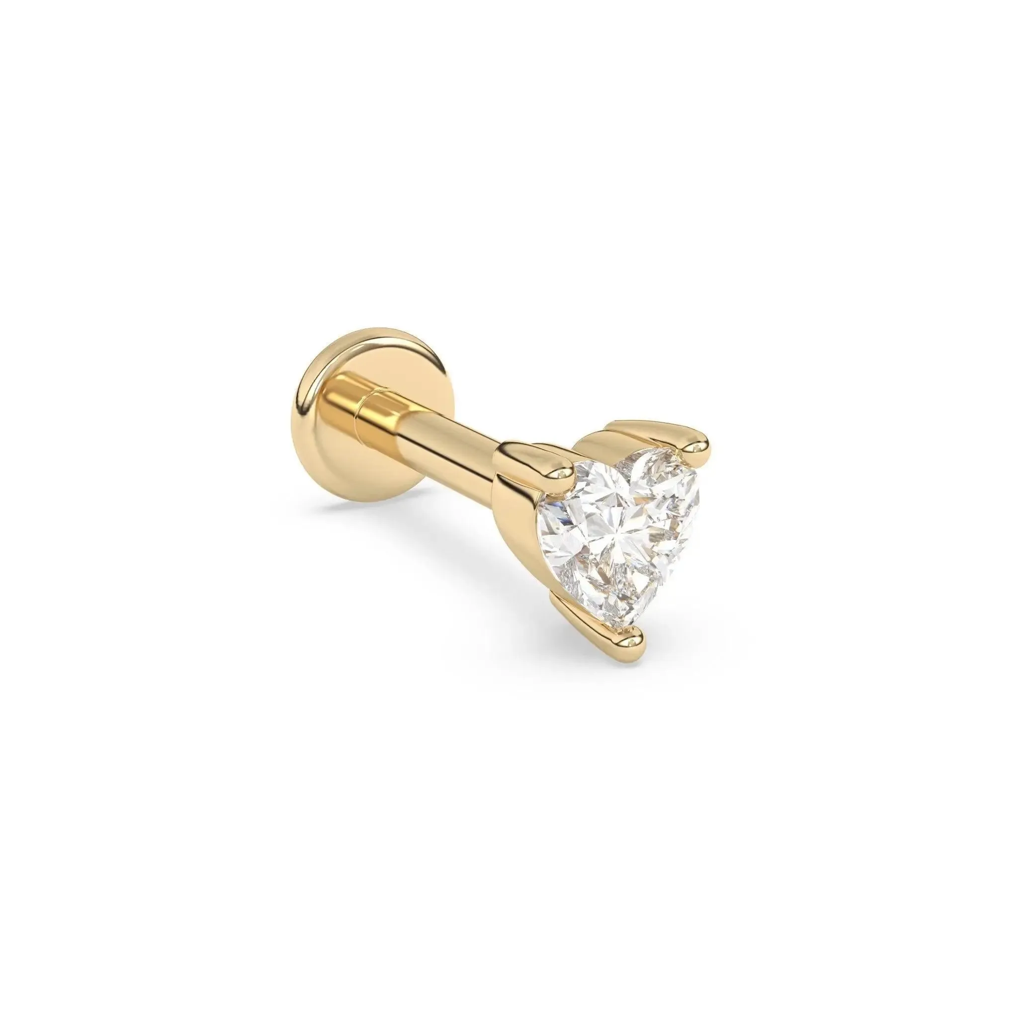 Diamond Heart Shaped Stud