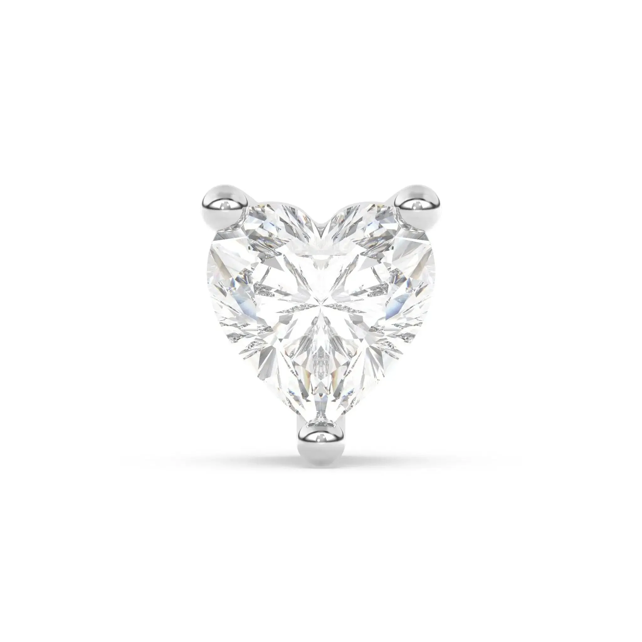 Diamond Heart Shaped Stud