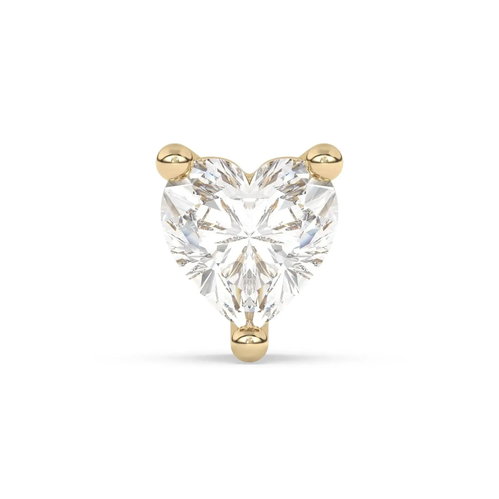 Diamond Heart Shaped Stud