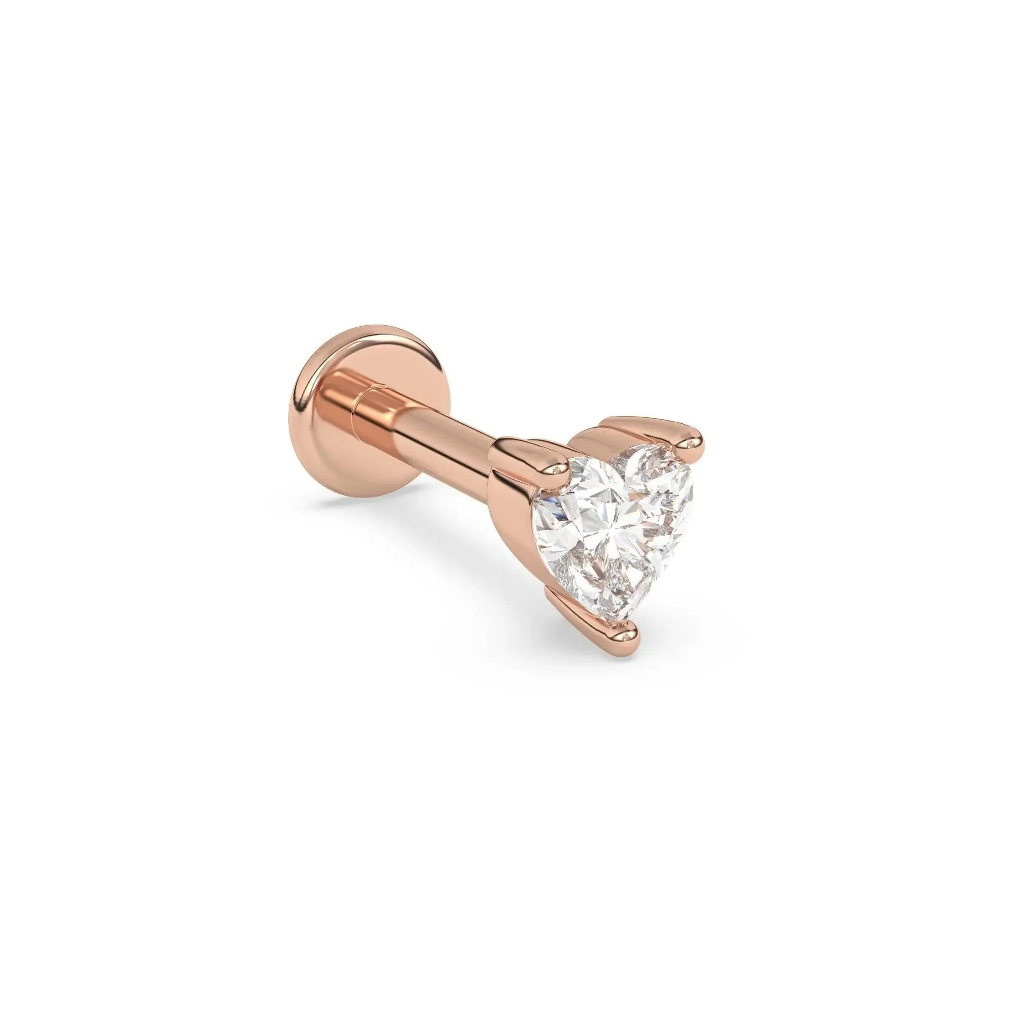 Diamond Heart Shaped Stud