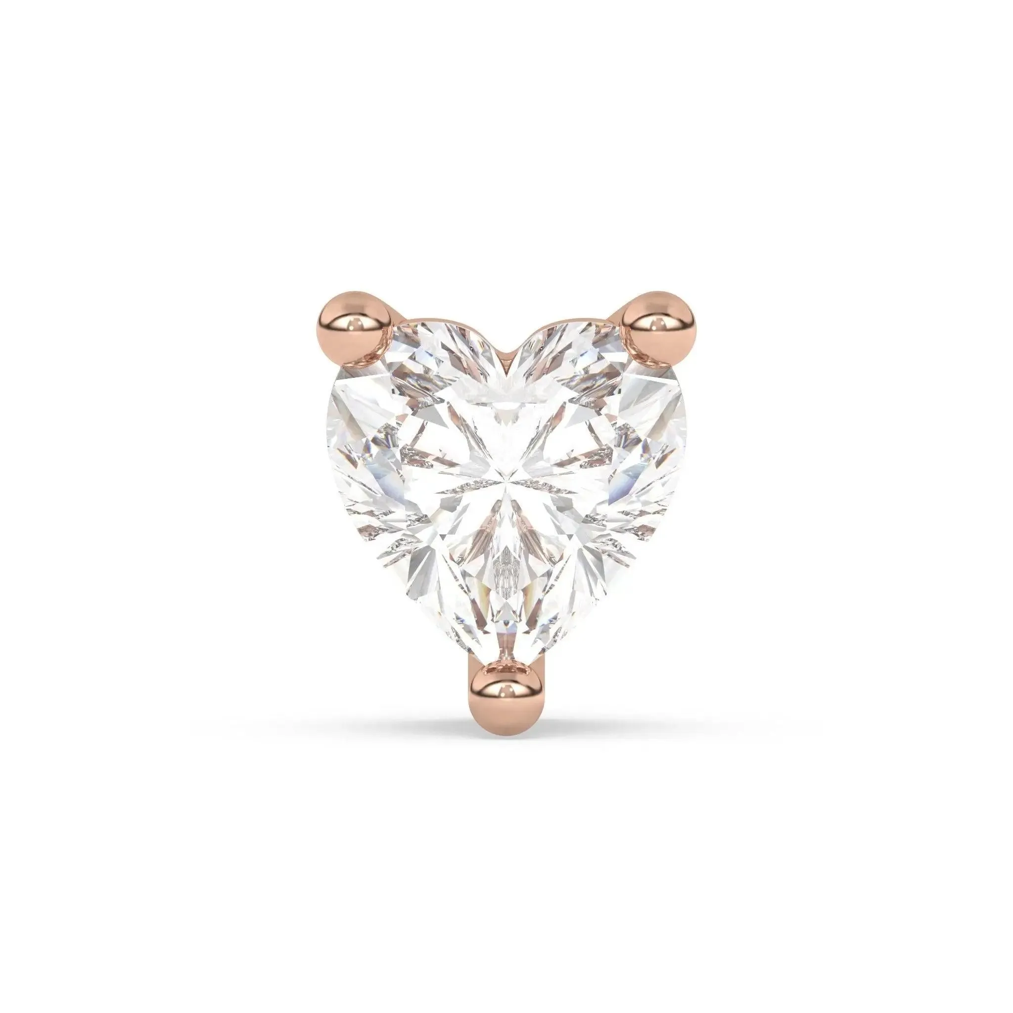 Diamond Heart Shaped Stud