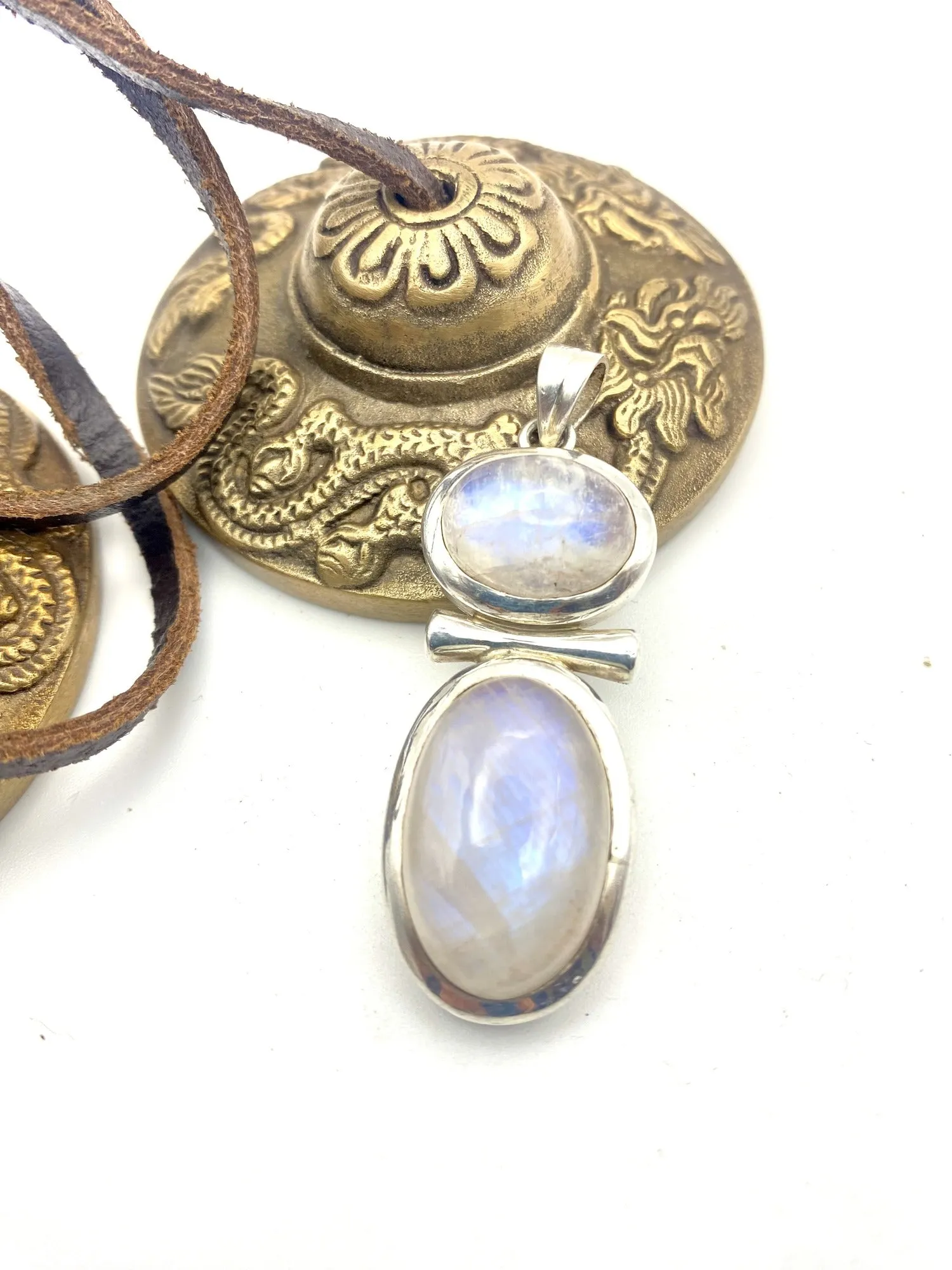 Double Moonstone Pendant
