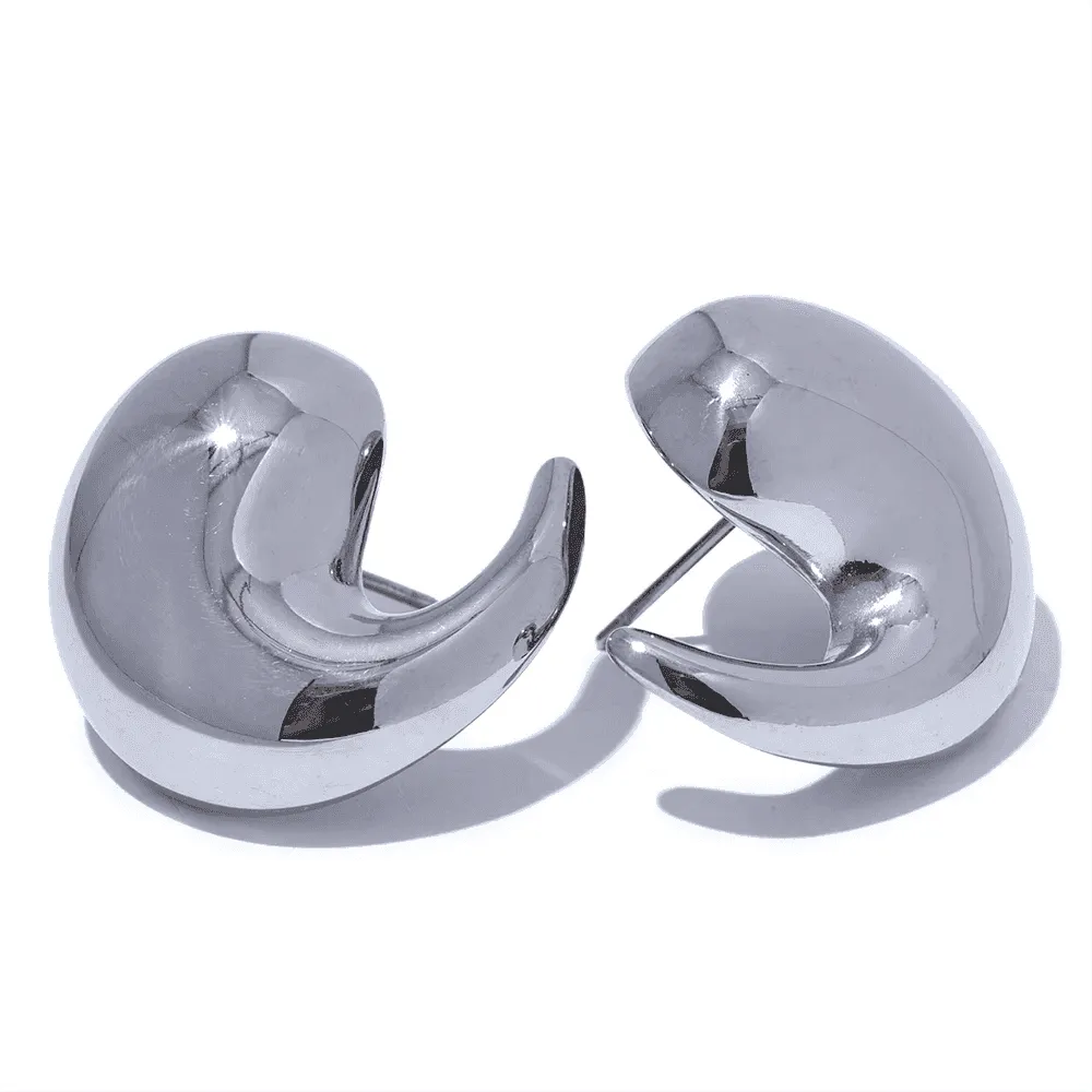 Earrings Charm Jewelry - Stainless Steel - Hypoallergenic Geometric - TSJ53