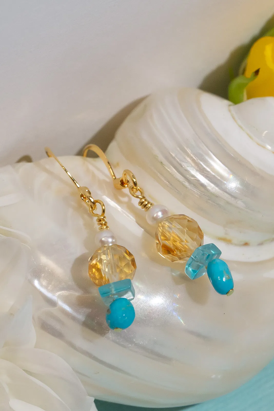 Earrings Gemstone Sun & Sky