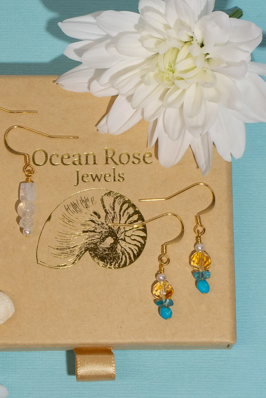 Earrings Gemstone Sun & Sky